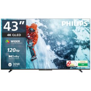 philips 109 cm (43 inches) 8100 series 4k ultra hd smart qled google tv 43pqt8100/94